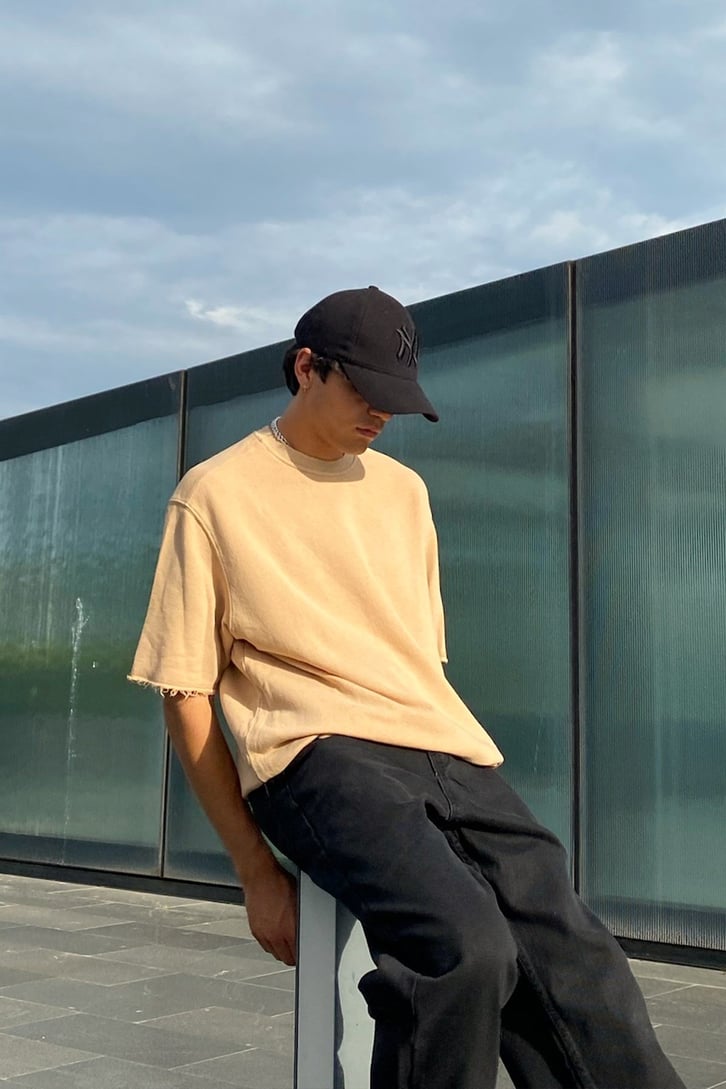Cut Details Oversize Cut Tee