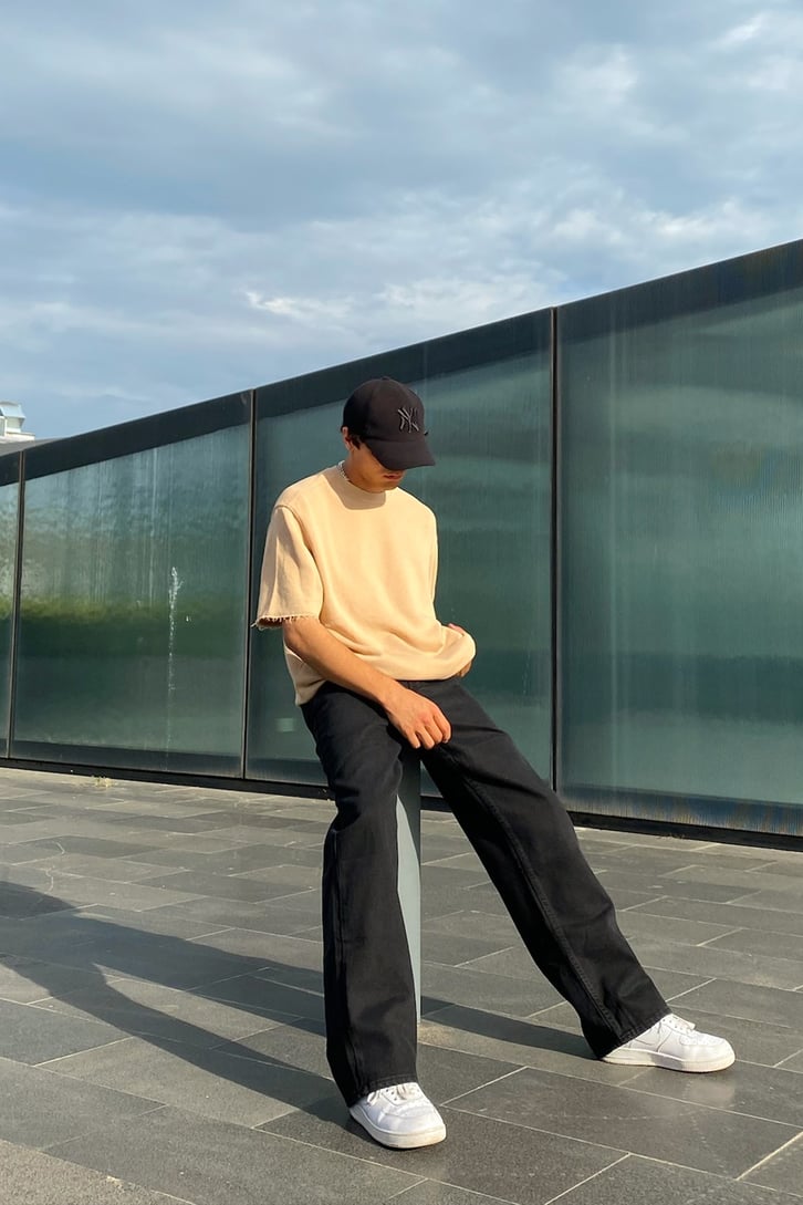 Cut Details Oversize Cut Tee