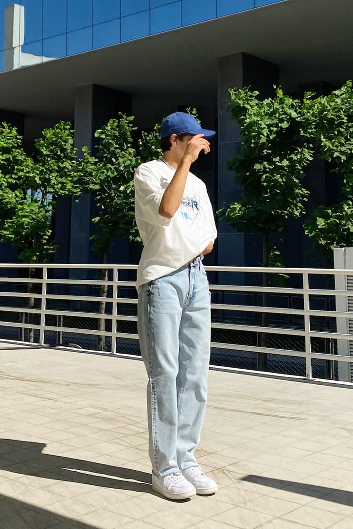 Cut Leg Buz Mavi Regular Fit Jean