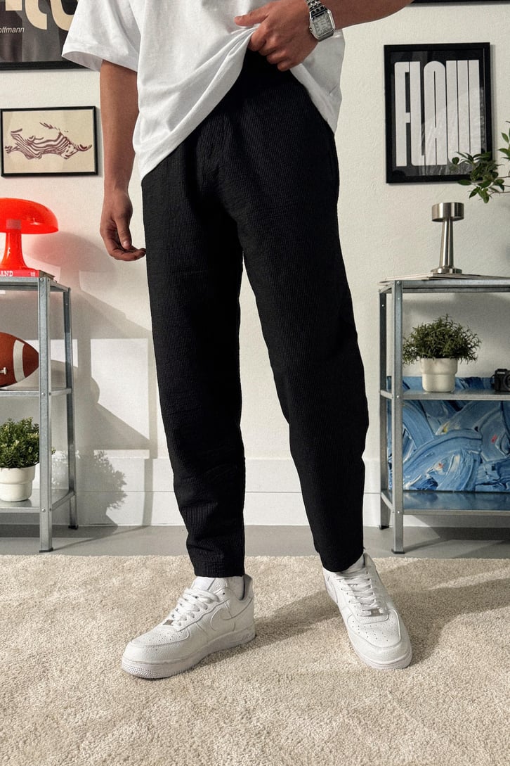 Çzigili Boyfrend Kesim Kumaş Pantalon
