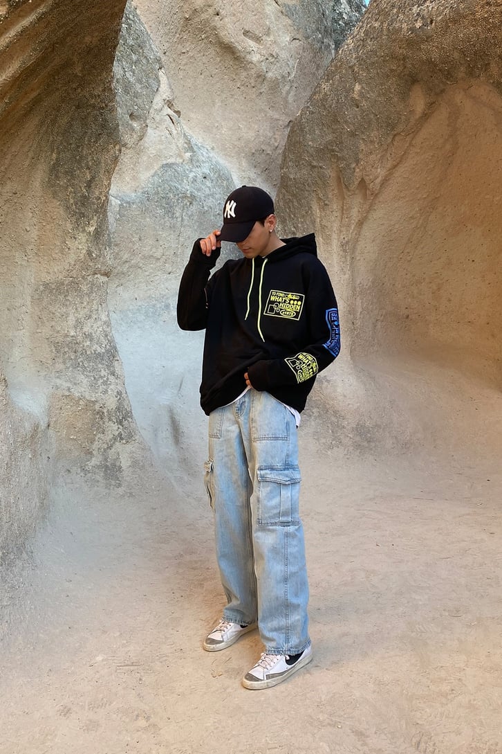 Da Pasa Oversize Printed Hoodie