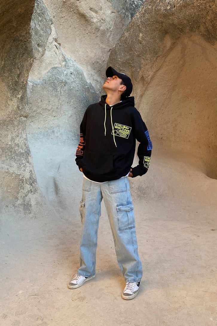 Da Pasa Oversize Printed Hoodie