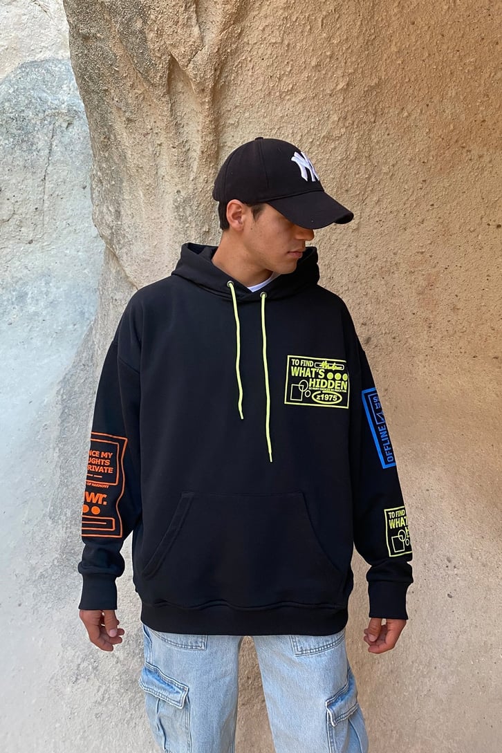 Da Pasa Oversize Printed Hoodie