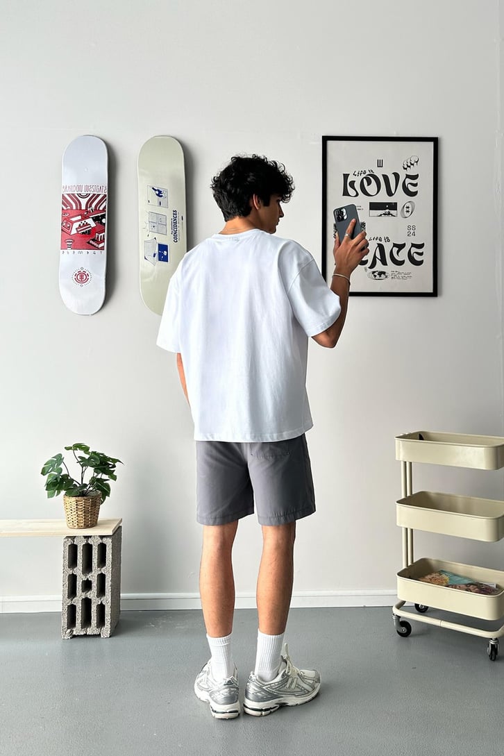Daisy Baskılı Oversize Tişört