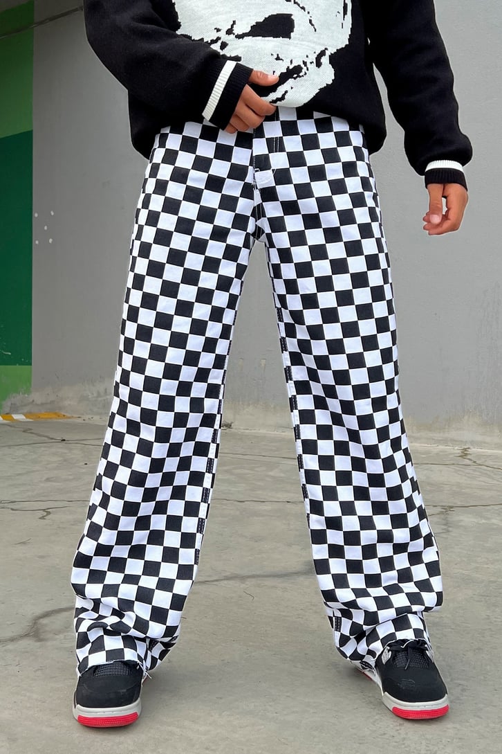 Dama Desenli Baggy Jean