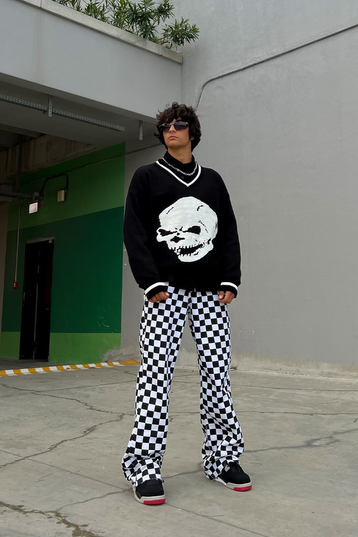 Dama Desenli Baggy Jean