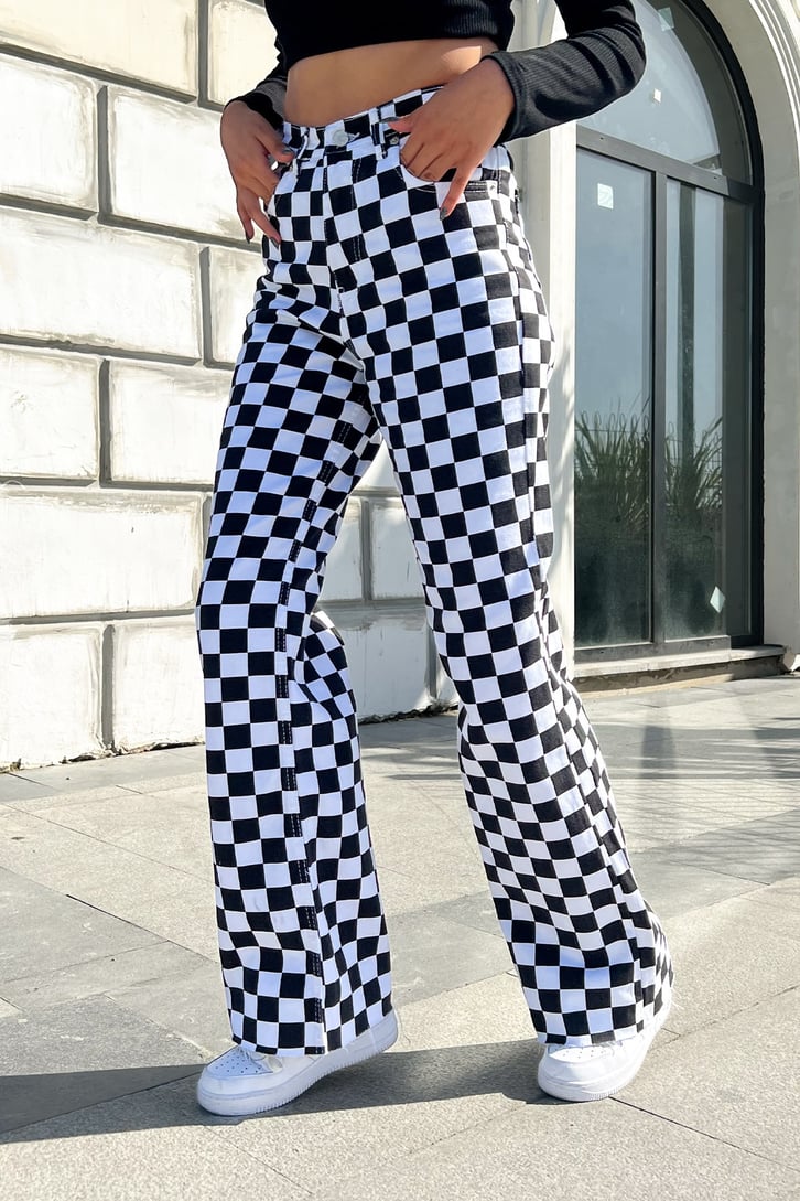Dama Desenli Baggy Jean