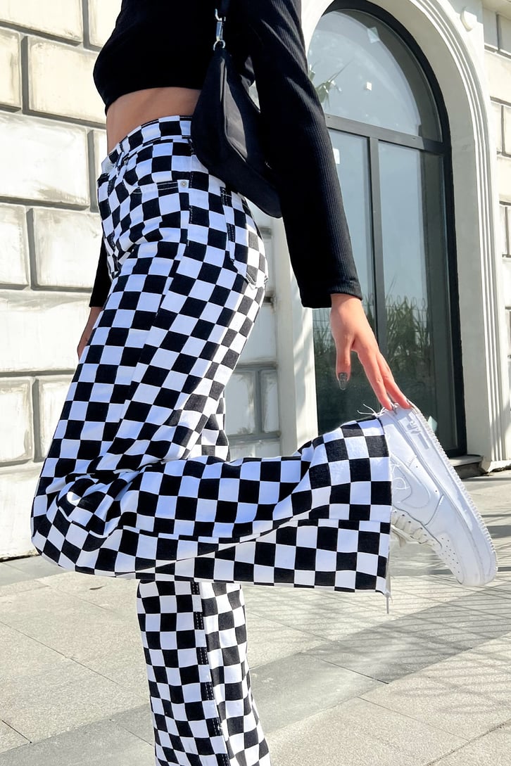 Dama Desenli Baggy Jean