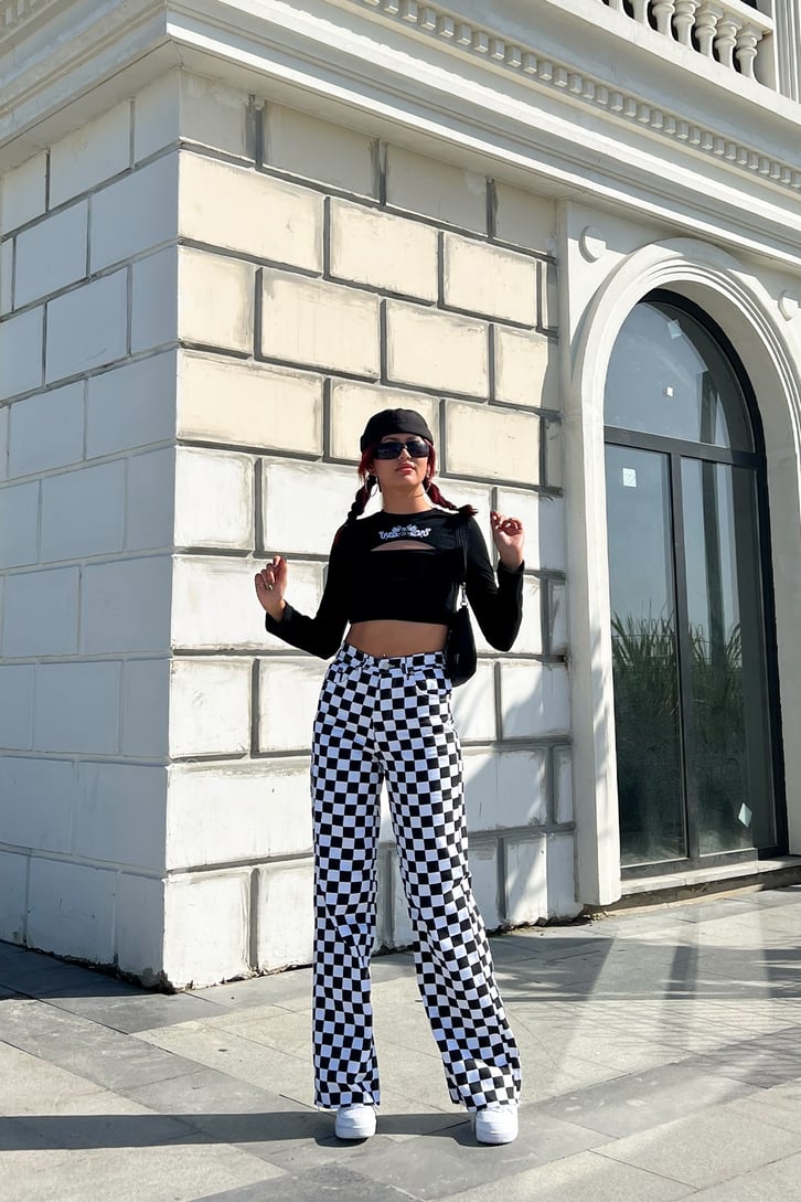 Dama Desenli Baggy Jean