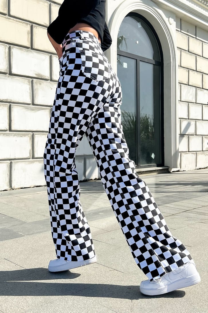Dama Desenli Baggy Jean