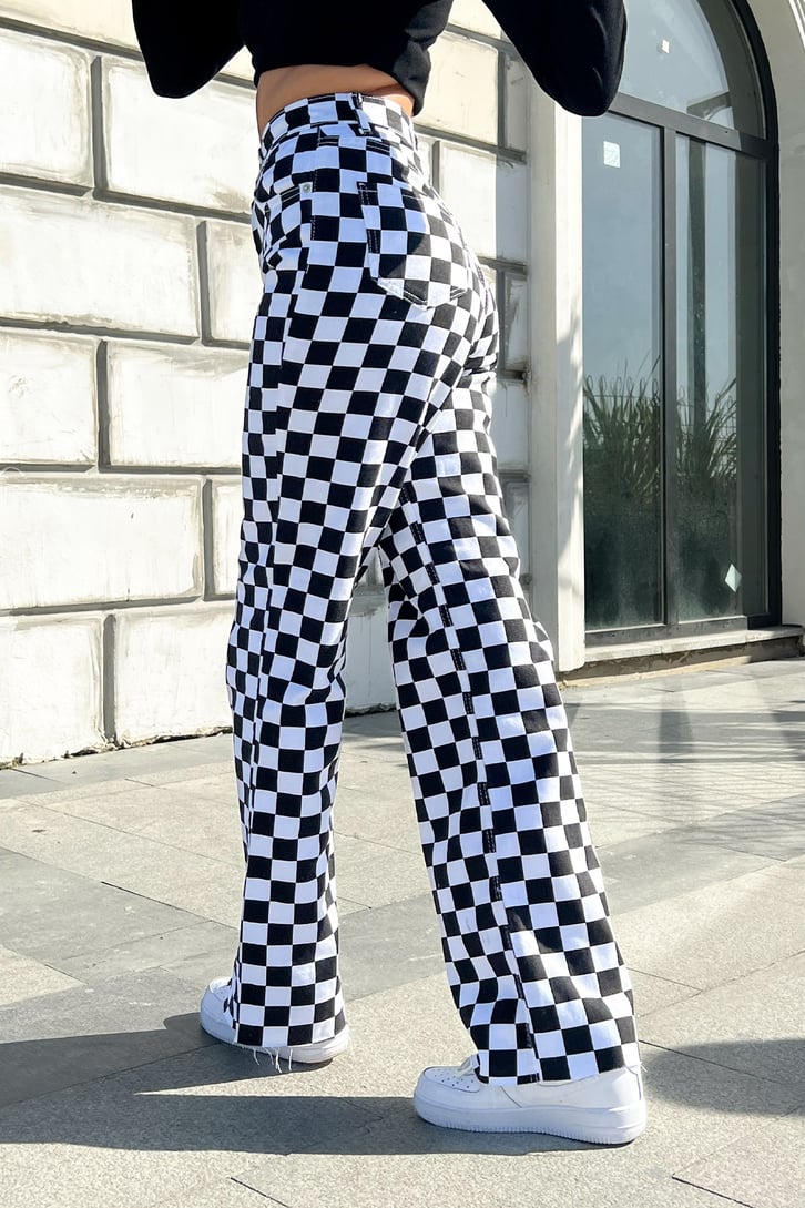 Dama Desenli Baggy Jean