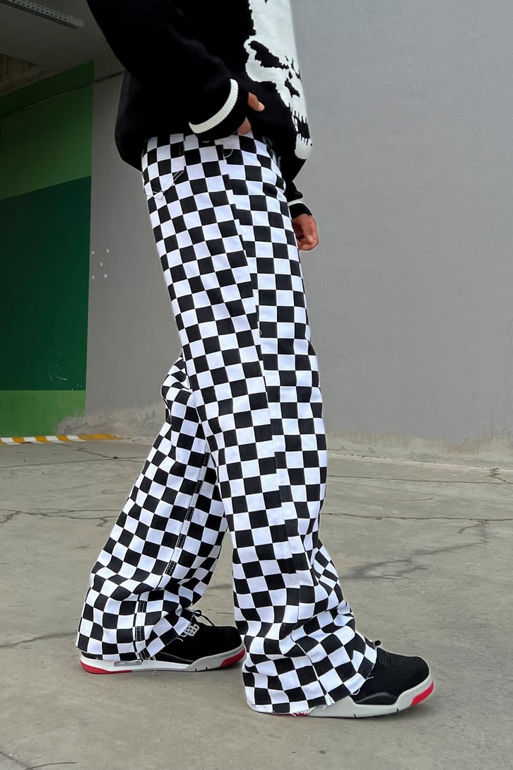 Dama Desenli Baggy Jean