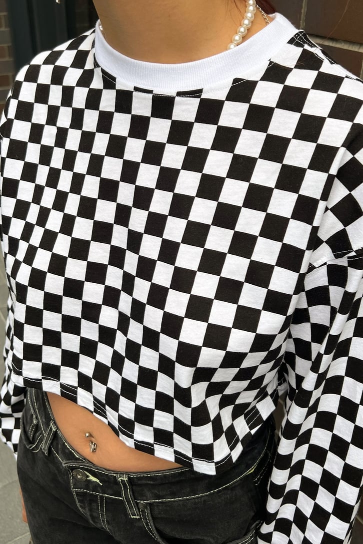 Dama Desenli Crop
