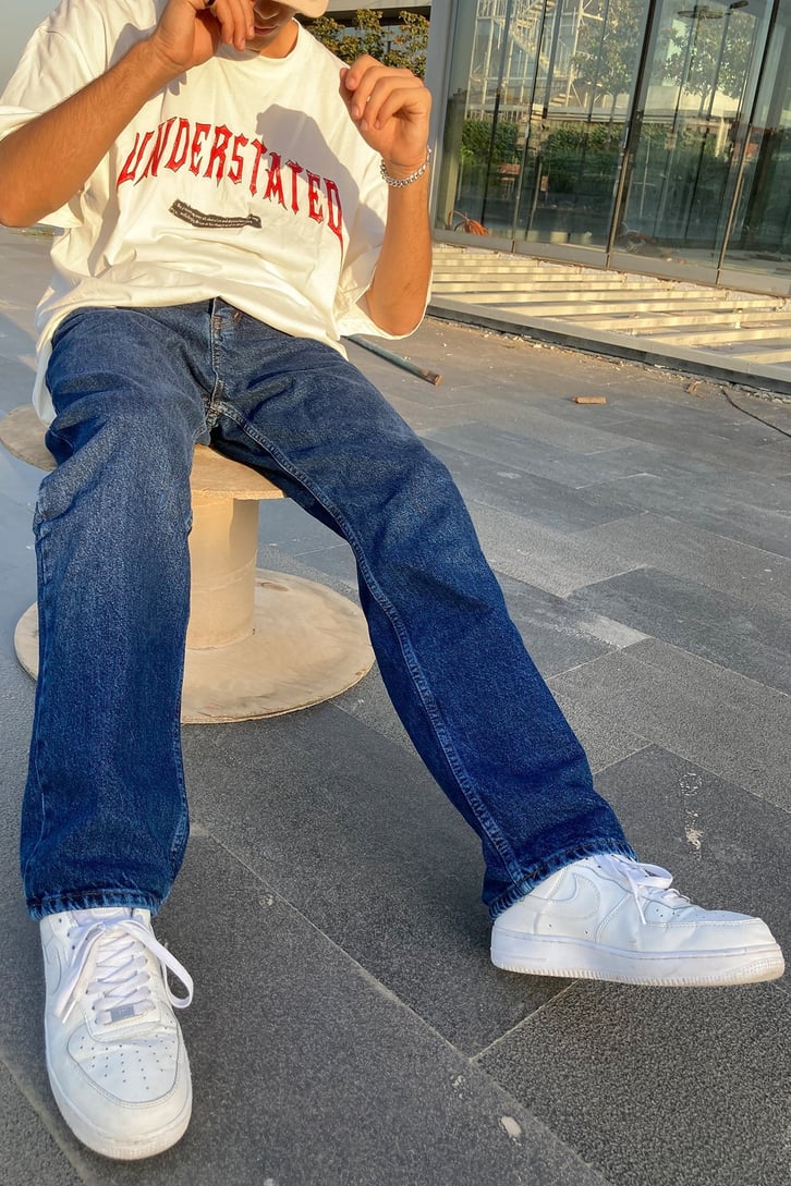 Dark Blue Losse Fit Jeans