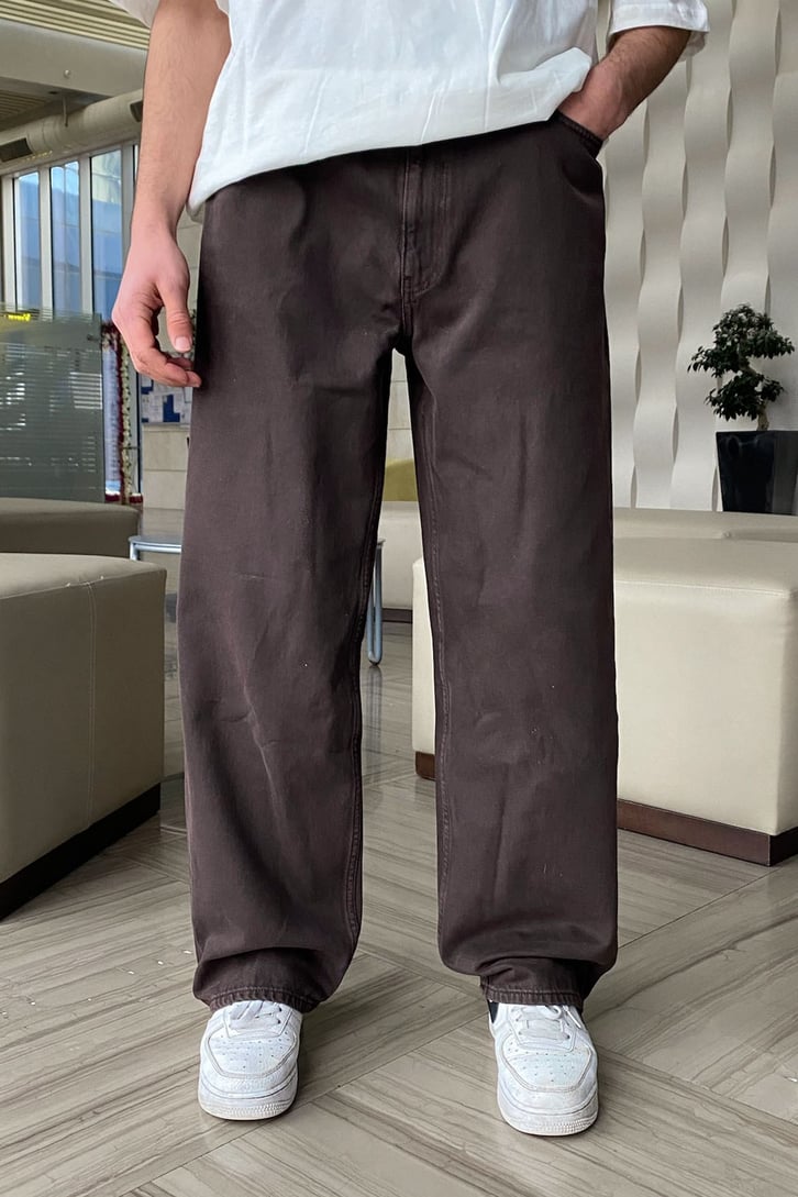 Dark Brown Loose Fit Baggy Jean