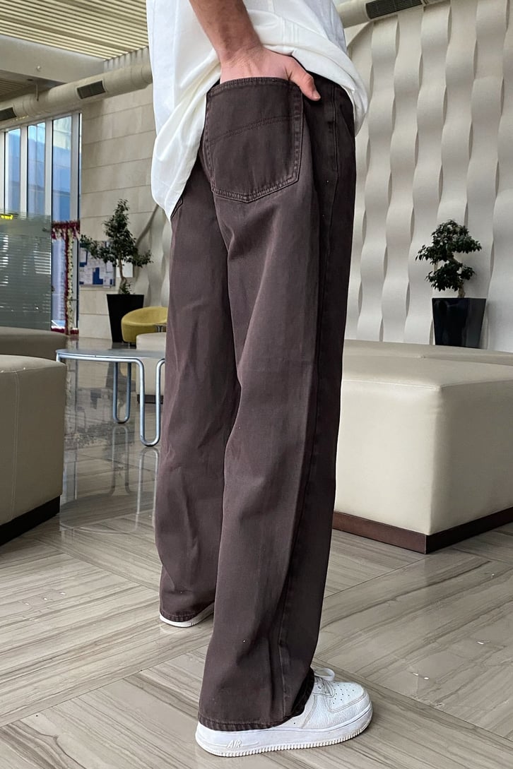Dark Brown Loose Fit Baggy Jean