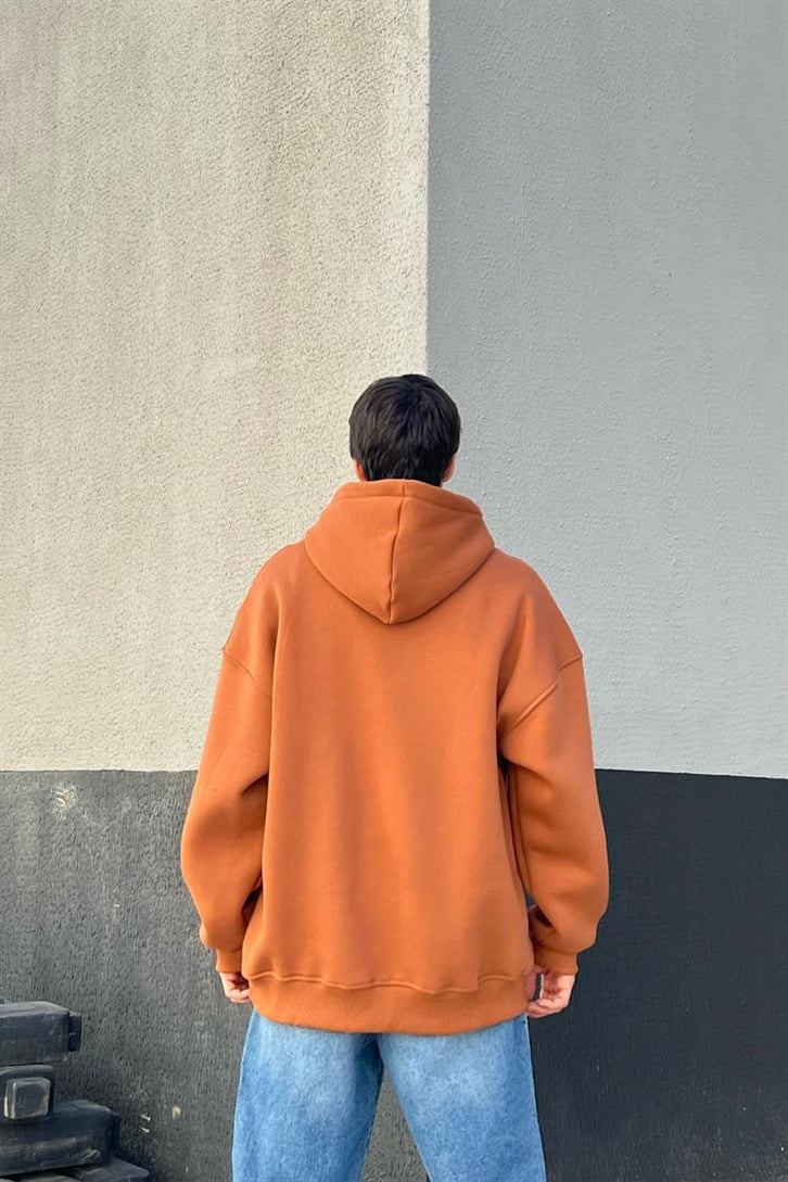 Dark Hours Baskılı Oversize Hoodie