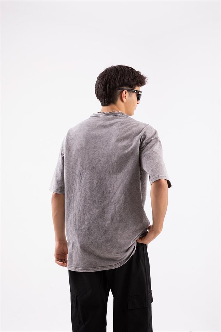 Dark Jungle Acid Wash Oversize Tshirt