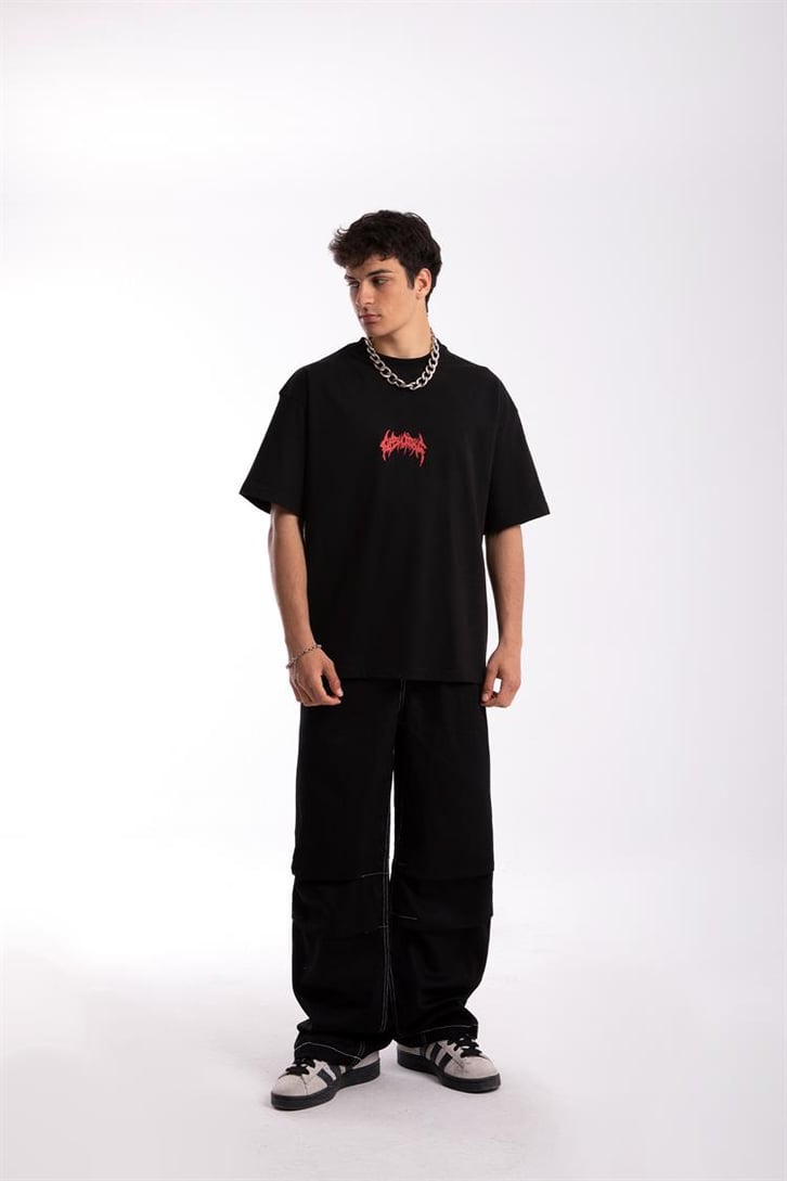 Dark Phobia Sırt Baskılı Oversize Tshirt