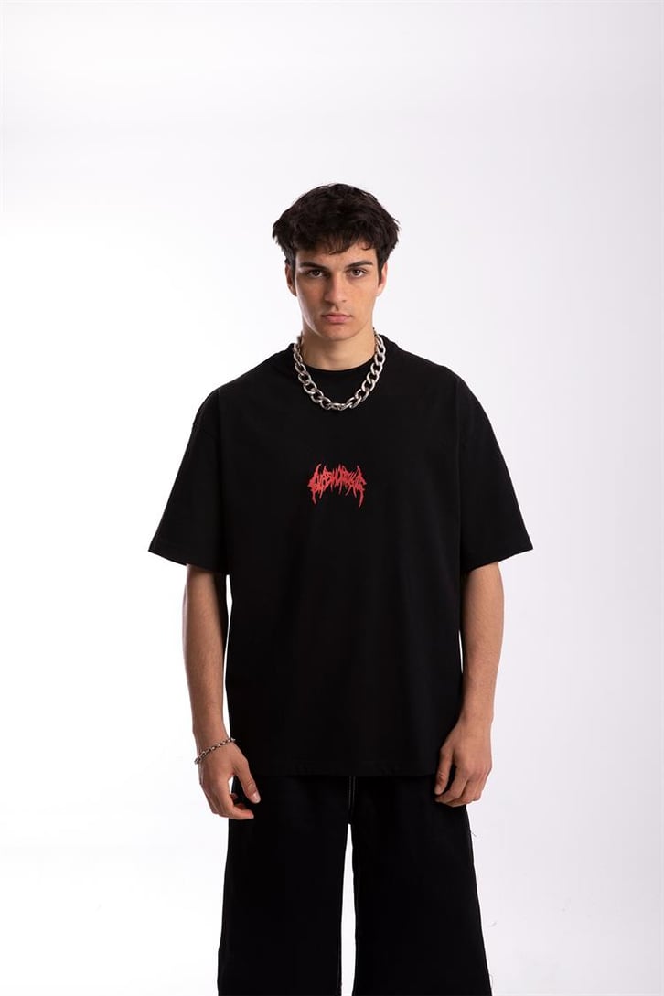 Dark Phobia Sırt Baskılı Oversize Tshirt