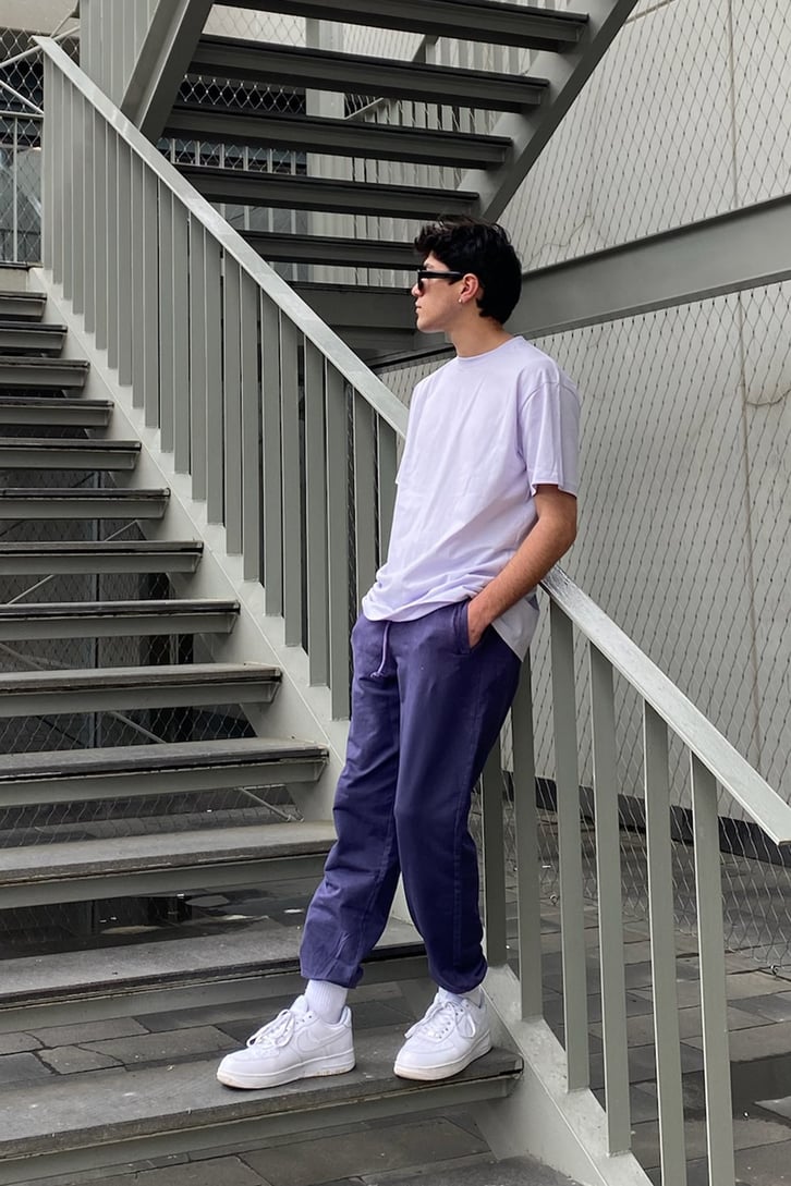Dark Purple Oversize Washed Sweatpant