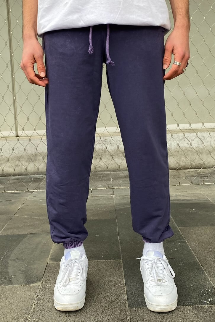 Dark Purple Oversize Washed Sweatpant