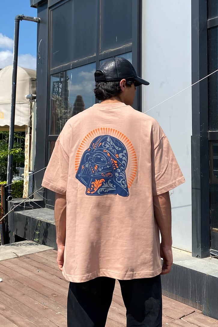Darth Vader Baskılı Oversize Tshirt