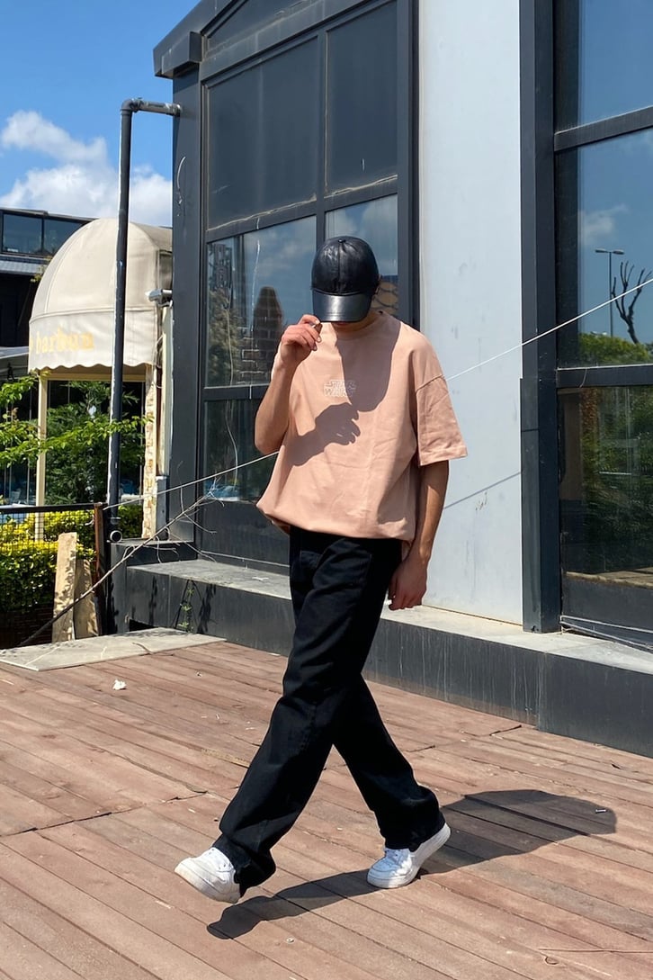 Darth Vader Baskılı Oversize Tshirt