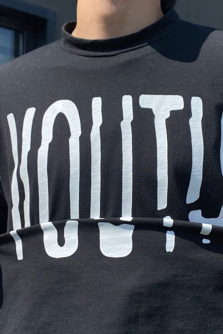Dashed Youth Baskılı Oversize Tshirt