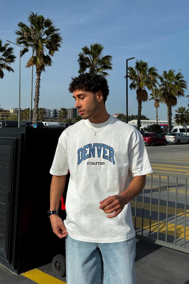 Denver Nakışlı Oversize Tişört