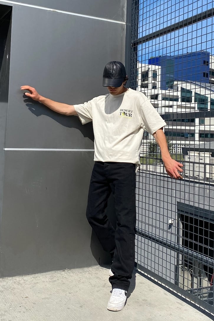 Desert Tour Baskılı Oversize Tshirt