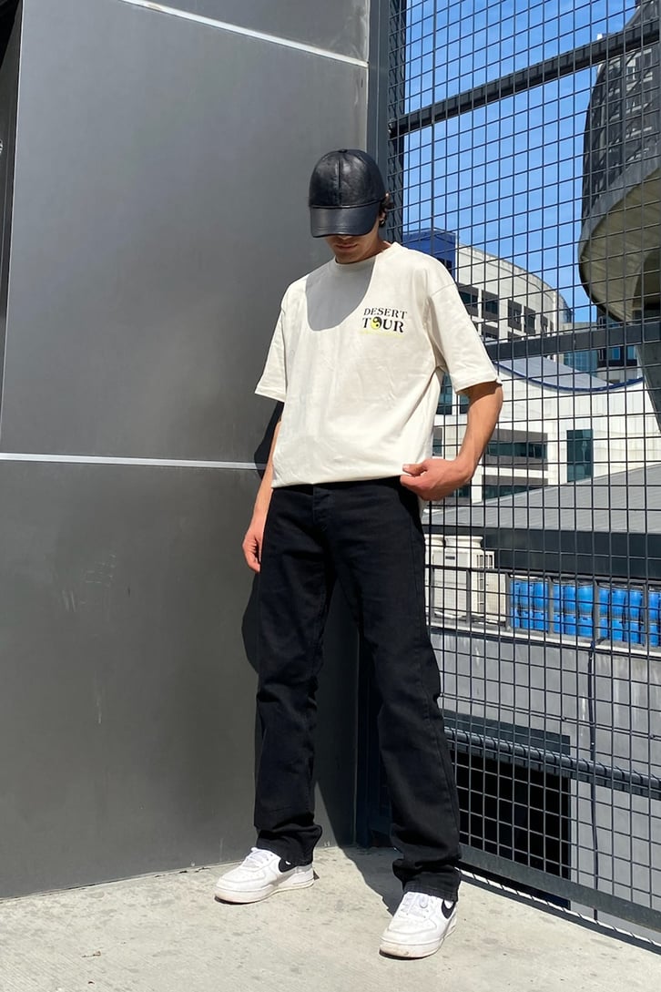 Desert Tour Baskılı Oversize Tshirt