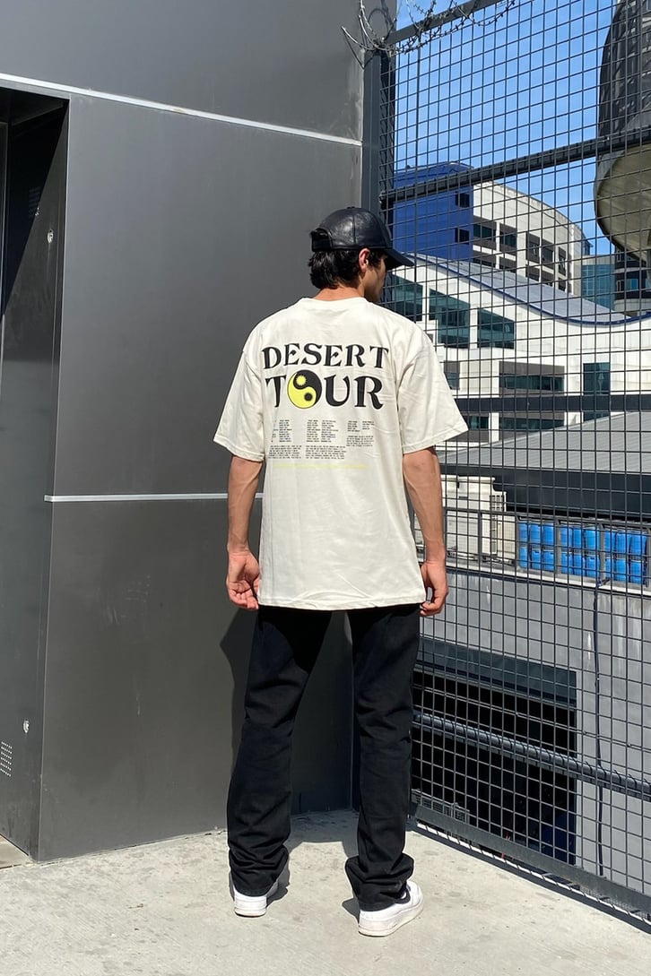 Desert Tour Baskılı Oversize Tshirt