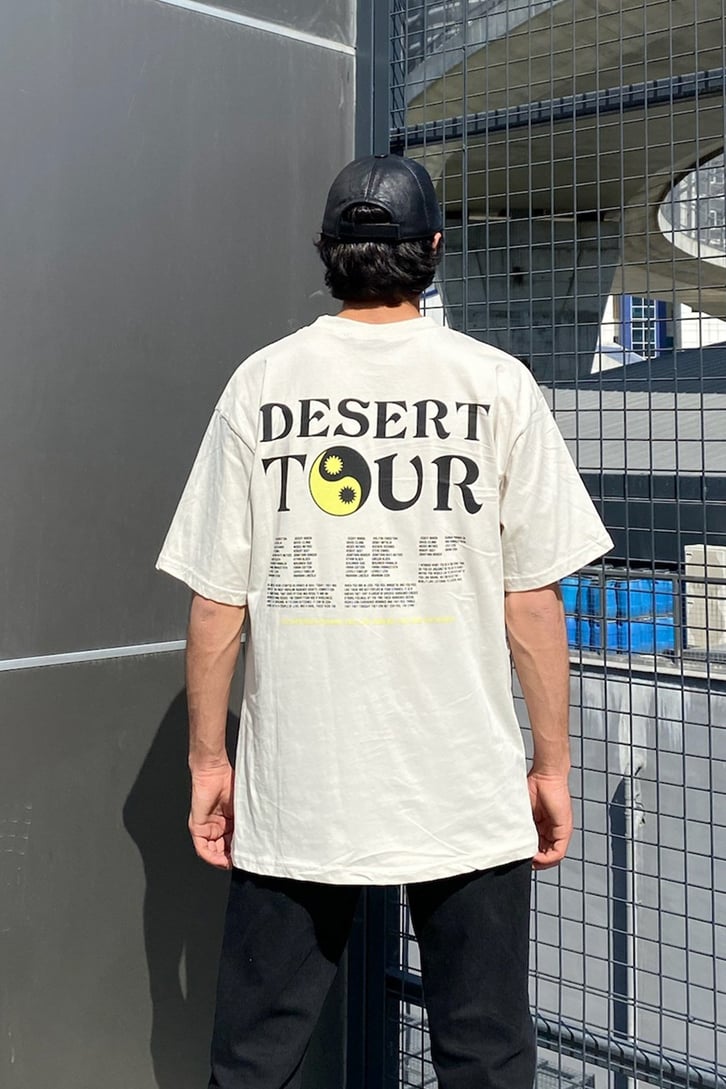 Desert Tour Baskılı Oversize Tshirt