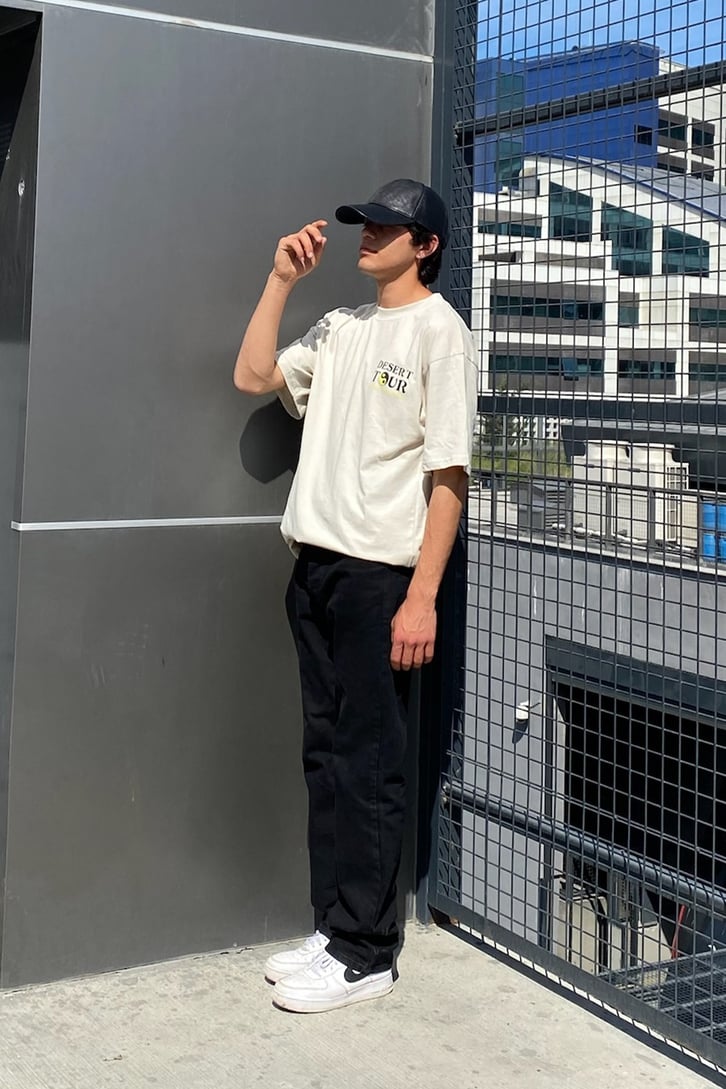 Desert Tour Baskılı Oversize Tshirt