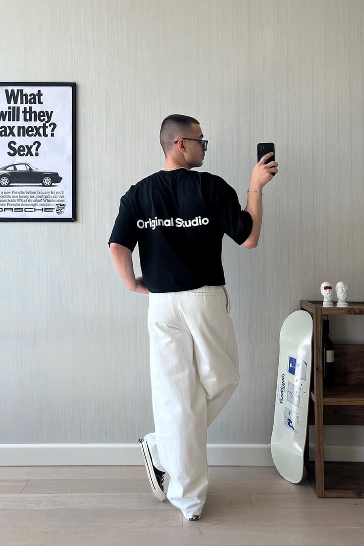 Designed in NY Baskılı Oversize Tişört