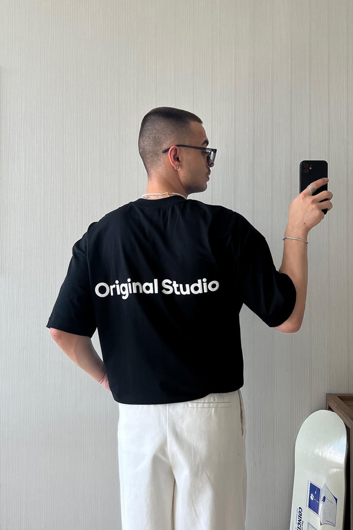 Designed in NY Baskılı Oversize Tişört