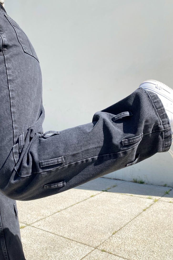 Detaylì Acid Wash Baggy Jean