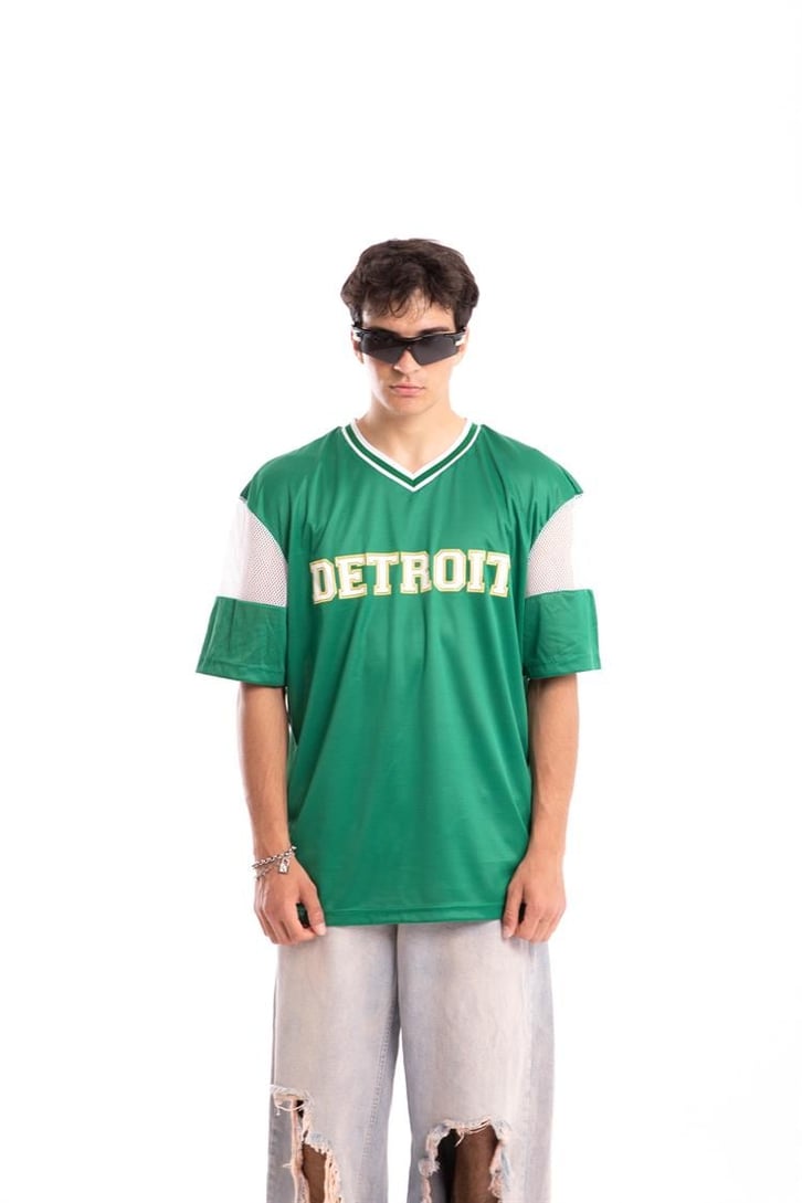 Detroit Baskılı Yeşil Forma