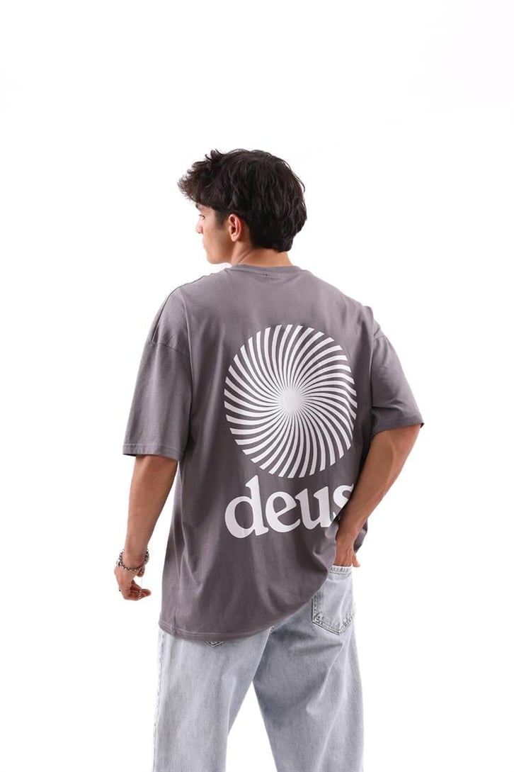 Deus Baskılı Oversize Tshirt