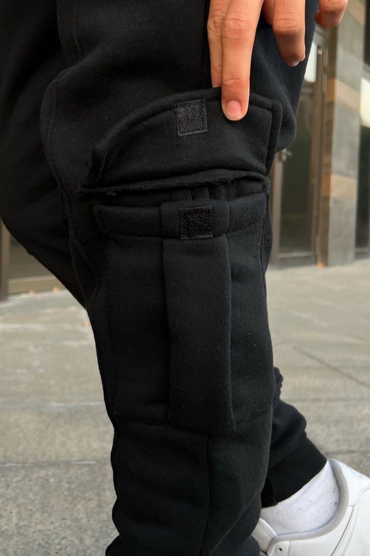 DFND Cep Detay Siyah Jogger Fit Eşofman Altı