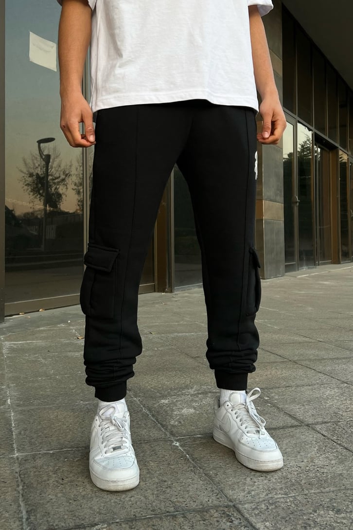 DFND Cep Detay Siyah Jogger Fit Eşofman Altı