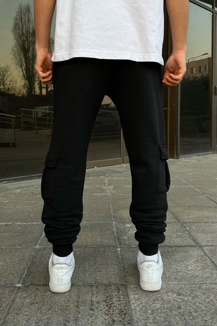 DFND Cep Detay Siyah Jogger Fit Eşofman Altı