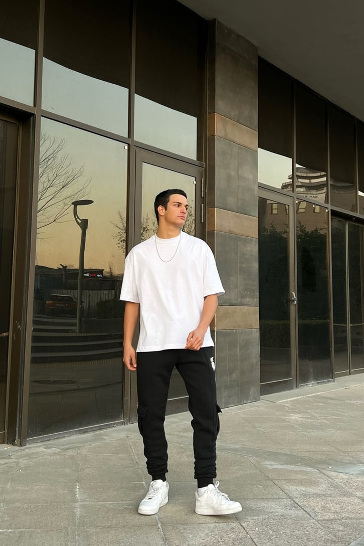 DFND Cep Detay Siyah Jogger Fit Eşofman Altı