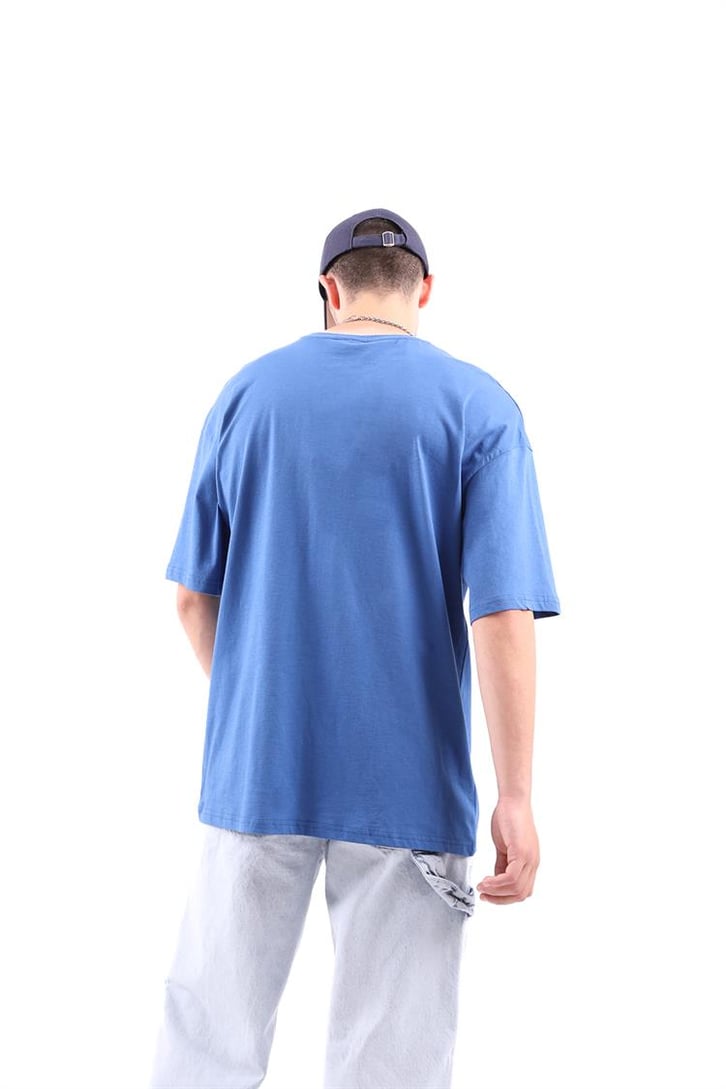 Diffuse Baskılı Rozet Aksesuarlı Oversize Tshirt