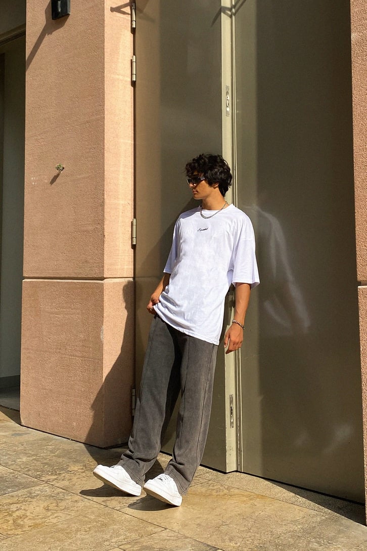 Dikiş Detay Acid Wash Eşofman Altı