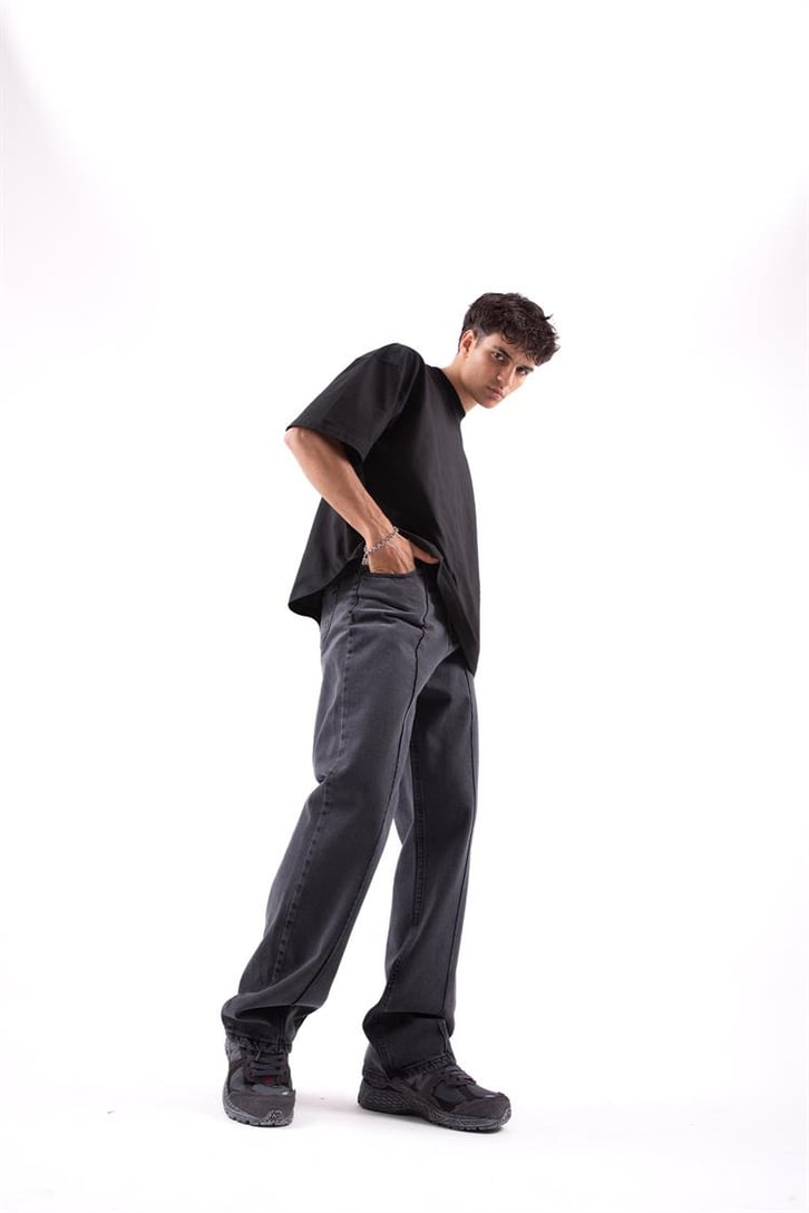 Dikiş Detay Baggy Pantolon