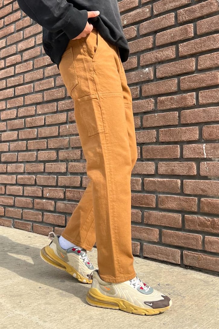 Dikiş Detaylı Taba Regular Fit Jean