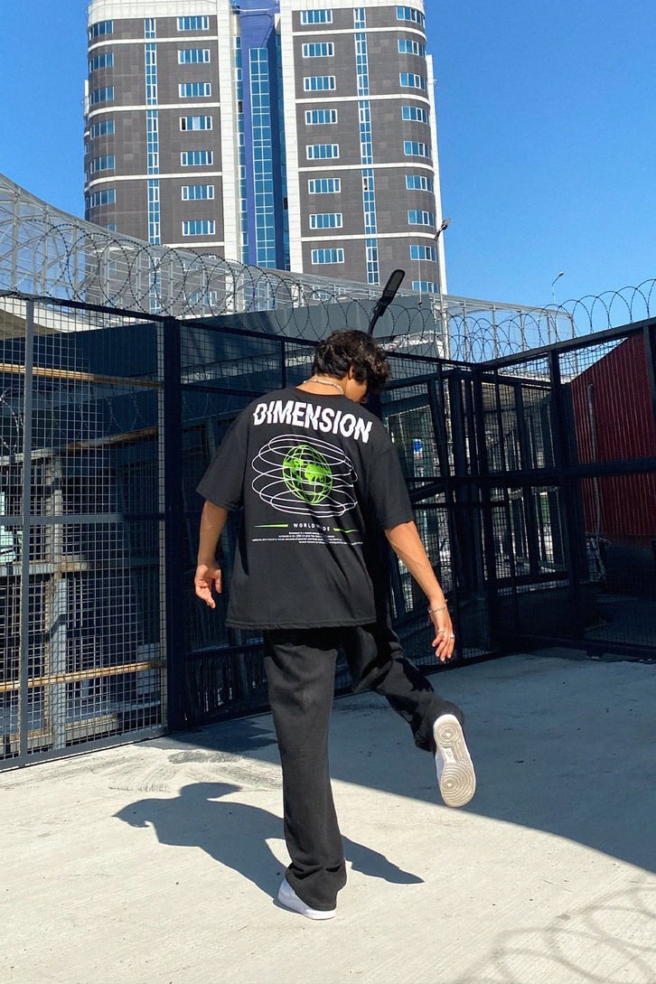 Dimension Sırt Baskılı Oversize Tshirt
