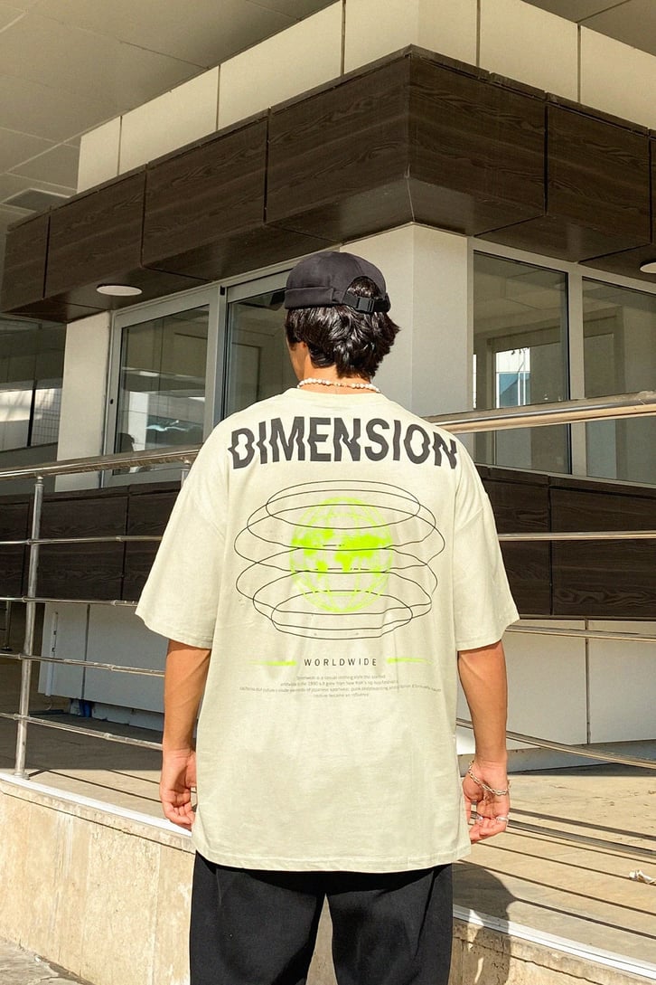 Dimension Sırt Baskılı Oversize Tshirt